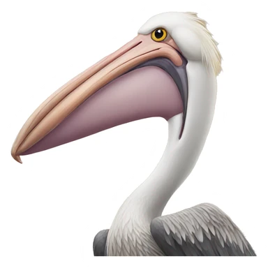 pelican with a moustache  sticker