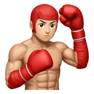 Saitama red hand punch with boxing glove sticker