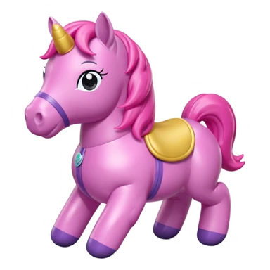 my little pony inflatable vinyl chubby horse toy figurine  sticker