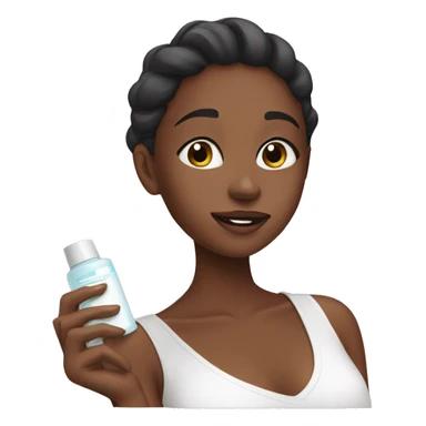 A girl doing skincare  sticker