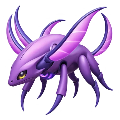 Abstract Genesect-Lunala-ET-hybrid-fantasy-creature sticker