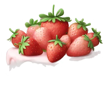 Light Pink strawberries and cream birthday cake  sticker