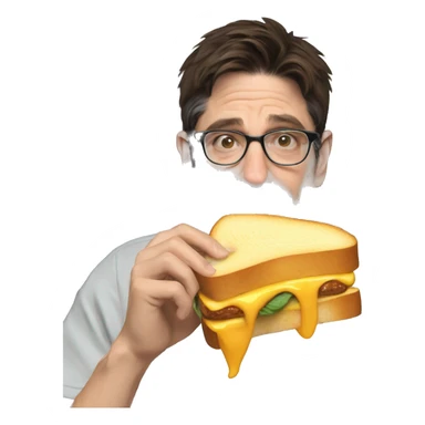 steve albini eating a grilled cheese sticker