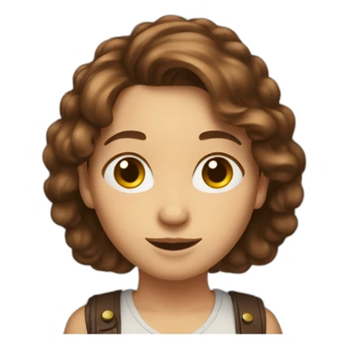 Brown middle hair 2023 Laura and her beer sticker