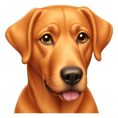 Orange dog that looks like a lab sticker