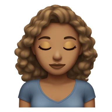 Medium skin toned teenage girl sleeping sticker