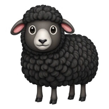 Black sheep emoji  sticker