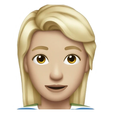 Blonde singer with stripy top boy sticker