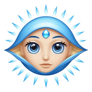 eyes with clear shining rays sticker