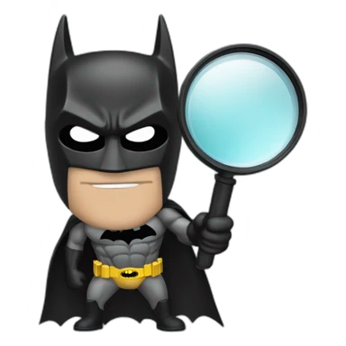 batman with magnifier sticker