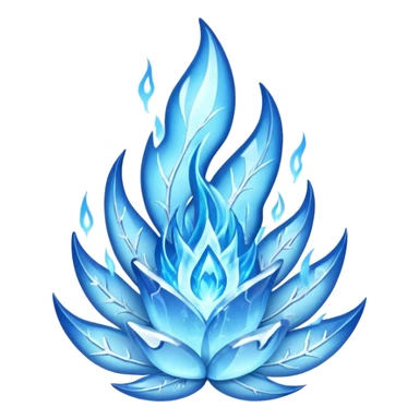 blue magical frozen flame sticker