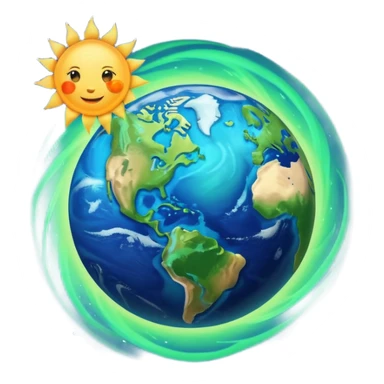 Earth Orbiting the Sun sticker