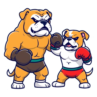 Dogs boxing with Philadelphia eagles player sticker