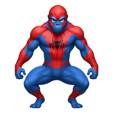 Gorilla wearing Spiderman suits sticker
