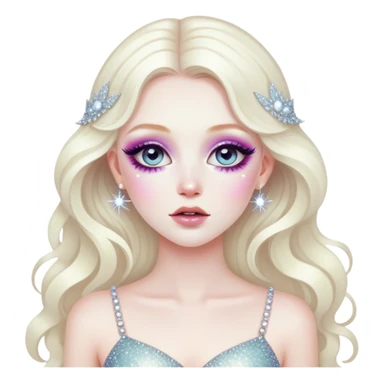 ethereal fairy drag queen glitter sparkles babe girl makeup diva brat sticker