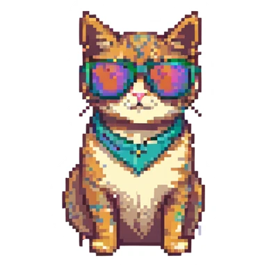 cat wearing sunglasses sticker