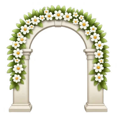 white flower arch sticker