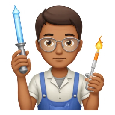 Glass Blower man sticker