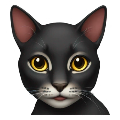 Female black tabaxi rouge sticker