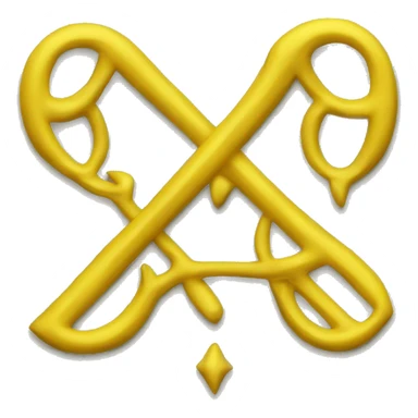 Yellow Gemini symbol  sticker