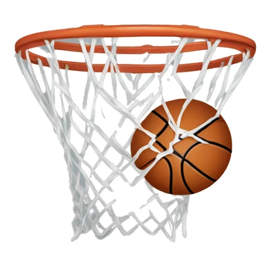 BASKETBALL IN A HOOP sticker