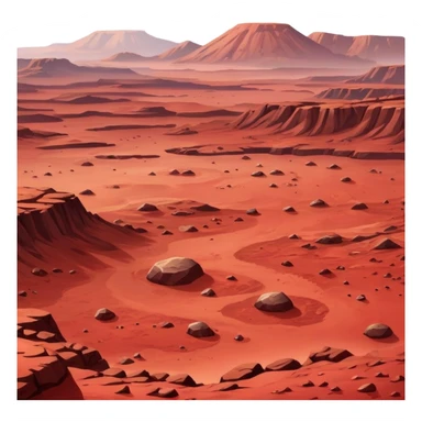 red planet Mars sticker