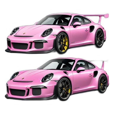 Porsche gt3 911 rs pink sticker