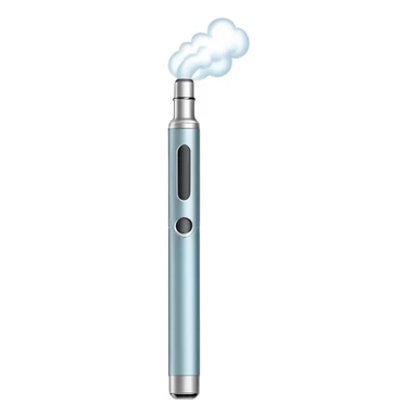 sleek vape pen emitting a small puff of vapor sticker