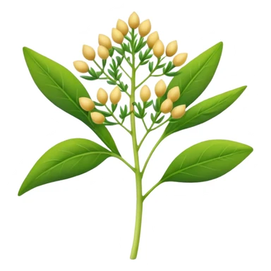 Fenugreek plant and seed sticker