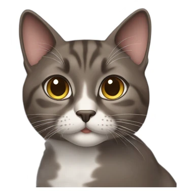 Brunette Anastasia cat sticker
