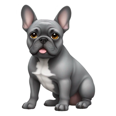 Gray French bulldog  sticker