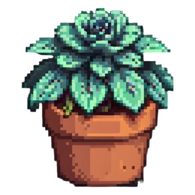 potted succulent sticker