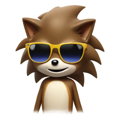 Sonic the hedgehog with sunglasses sticker