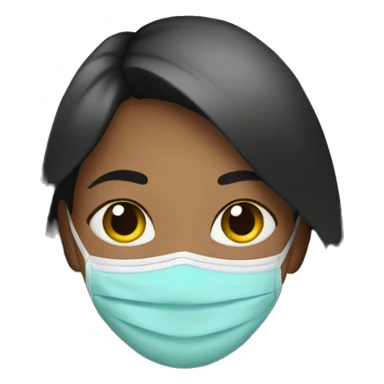 Girl with mask on  sticker