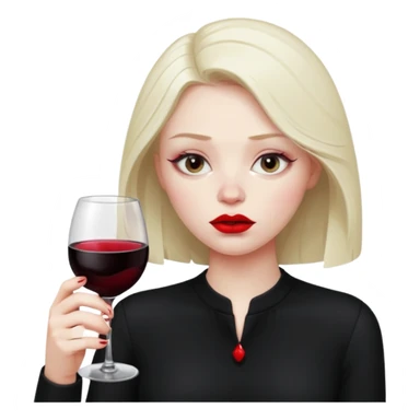 Bebendo vinho emo sticker