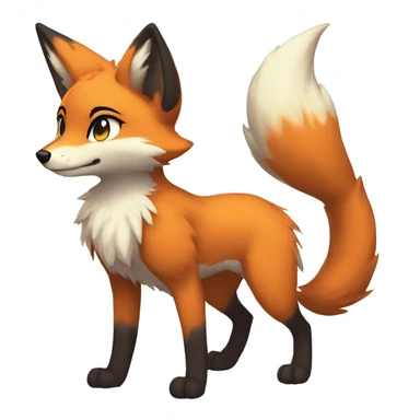 Anthro Sona Fakemon Fox Full Body sticker