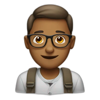 A Guy with glasses and ears from elephant sticker