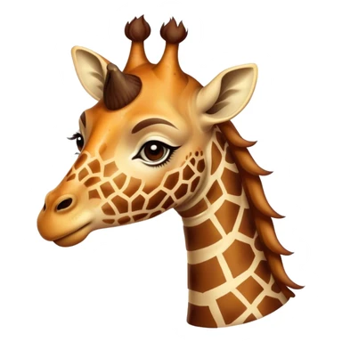 Vintage circus giraffe wearing neck ruffle sticker
