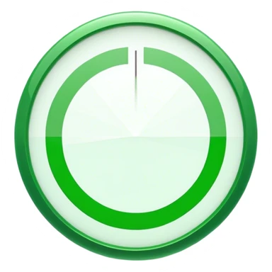 Green circle  chart sticker