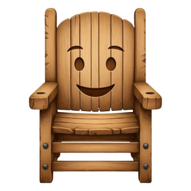 Chair with face sticker