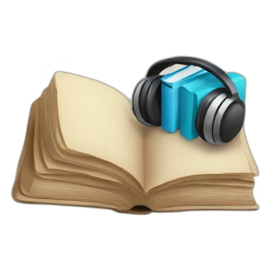 books and headphones sticker