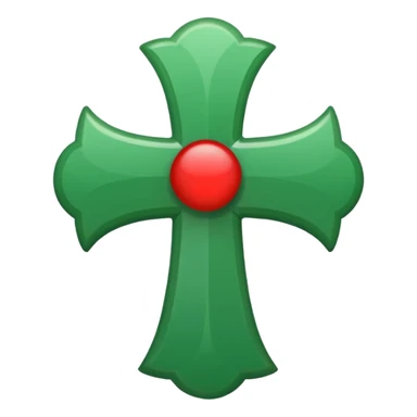 solo tilde verde, lo opuesto a la cruz roja sticker