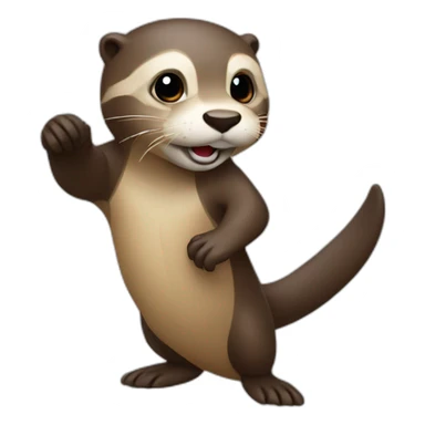 Otter committing second degree assault sticker