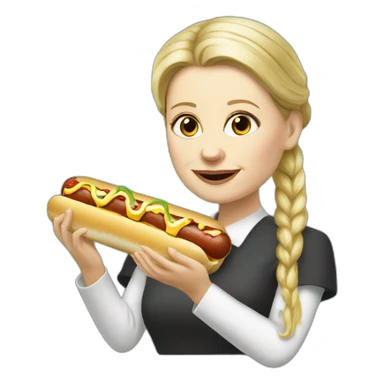 Tymoshenko eat hotdog sticker