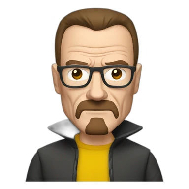 Walter White wearing a Batman suit, no mask, no cowl sticker