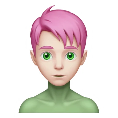 pink haired alien guy sticker