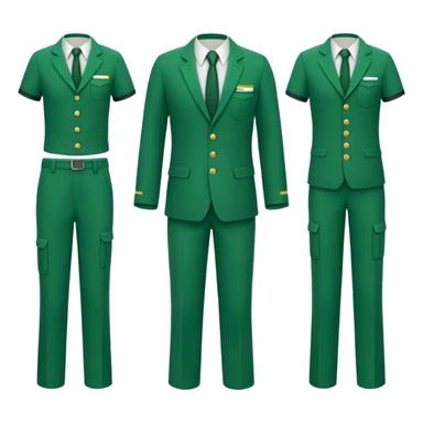 green academia uniform with pants sticker