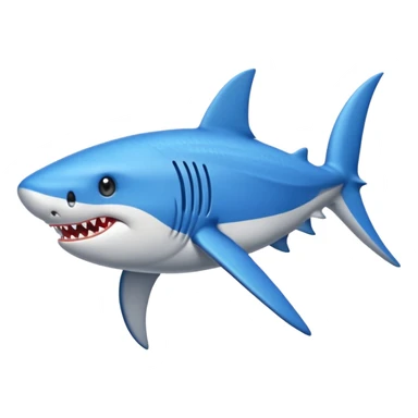 Tiburón con tenis azules sticker