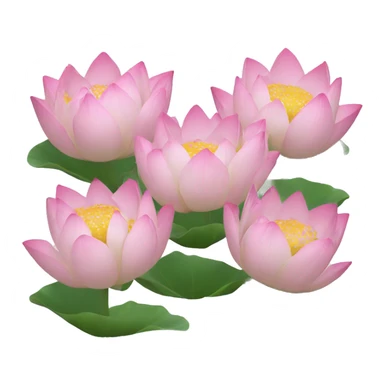 6 lotus flowers sticker
