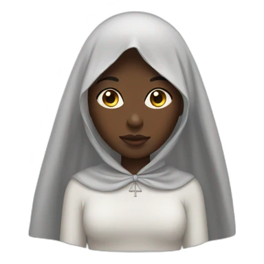 Black girl with Christian veil sticker